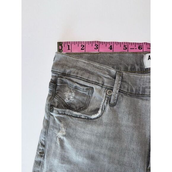 Agolde Sophie Hi Rise Crop Skinny Jeans Gray Denim Distressed Stretch Ankle 28 - Picture 9 of 16